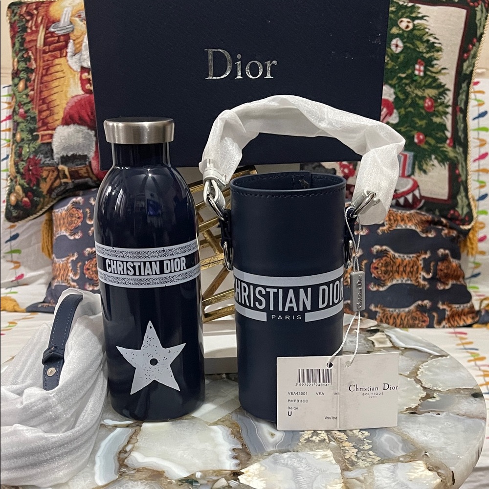 Dior Black Water Bottle Tumbler Black Holder Limited VIP Gift Novelty GWP